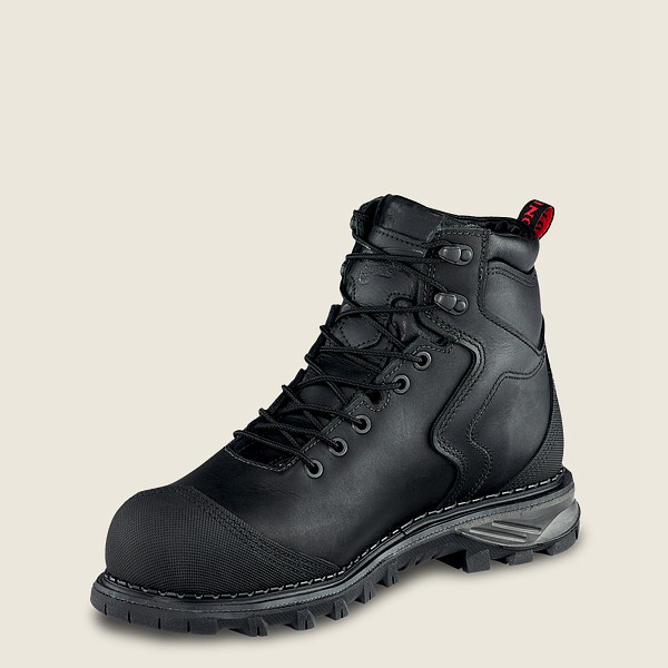 Red Wing Mens Safety Boots - Burnside - 6-inch Waterproof Toe - Black - XST351798